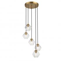 Savoy House Meridian M10095NB - 5-Light Chandelier in Natural Brass