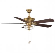 Savoy House Meridian M2026NBRV - 52" 2-Light Outdoor Ceiling Fan in Natural Brass