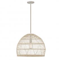 Savoy House Meridian M70106NR - 1-Light Pendant in Natural Rattan with A Matching Socket