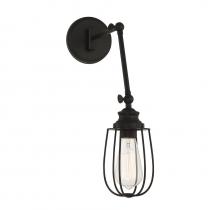 Savoy House Meridian M90022MBK - 1-Light Adjustable Wall Sconce in Matte Black