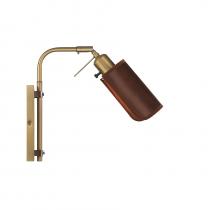 Savoy House Meridian M90068NB - 1-Light Adjustable Wall Sconce in Redwood with Natural Brass