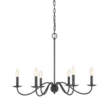 Savoy House Meridian M10042AI - 6-Light Chandelier in Aged Iron