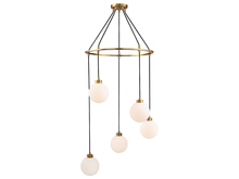 Savoy House Meridian M10059NB - 5-Light Pendant in Natural Brass