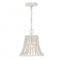 Savoy House Meridian M70098WW - 1-Light Pendant in Weathered White