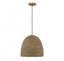 Savoy House Meridian M70107NWIC - 1-Light Pendant in Natural Wicker