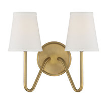 Savoy House Meridian M90055NB - 2-Light Wall Sconce in Natural Brass