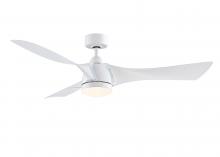 Fanimation FPD6858MW - Klear 56 inch Indoor/Outdoor Ceiling Fan with LED CCT Select Light Kit