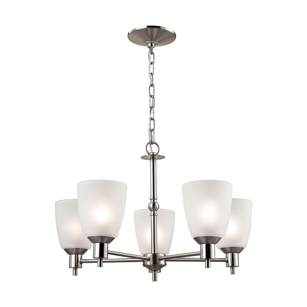 Thomas - Jackson 22'' Wide 5-Light Chandelier - Brushed Nickel