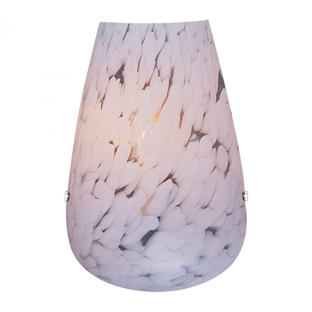 Lacrima 1 Light Wall Sconce In Snow White Glass