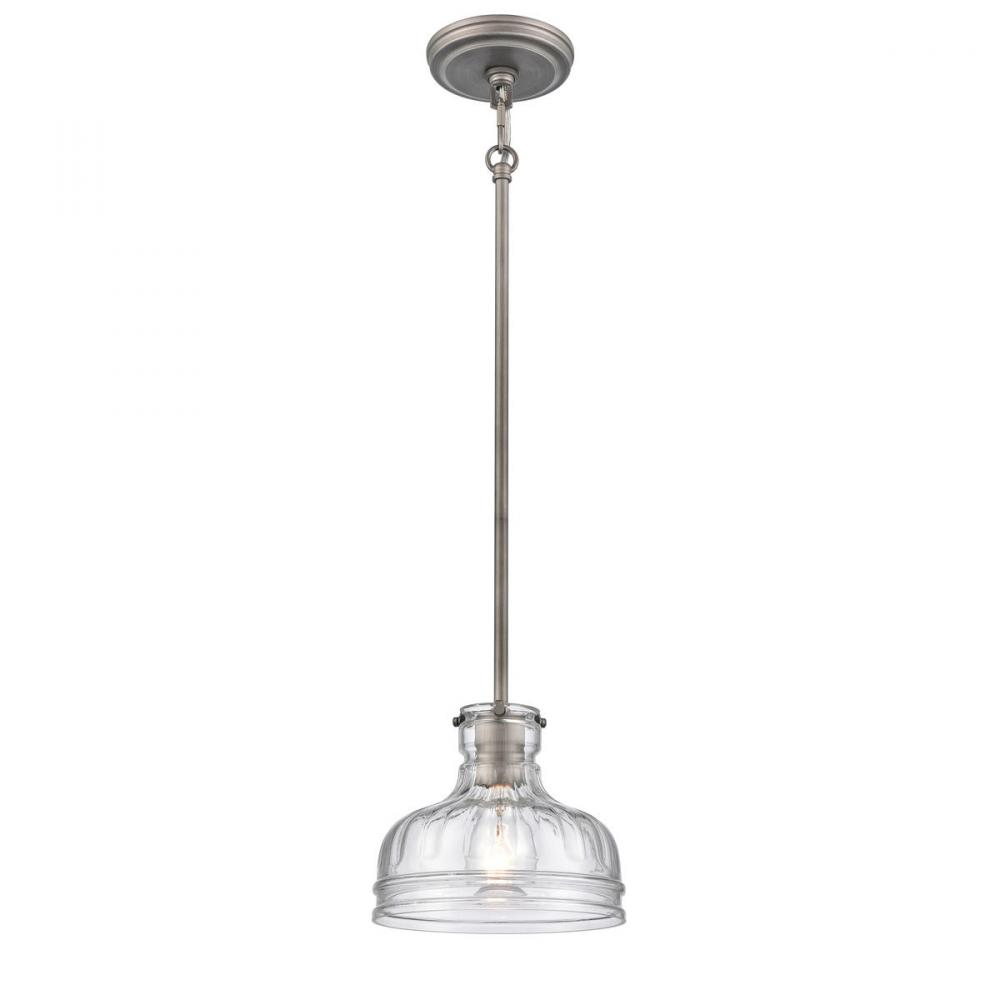 Orinoco 8'' Wide 1-Light Mini Pendant - Weathered Zinc