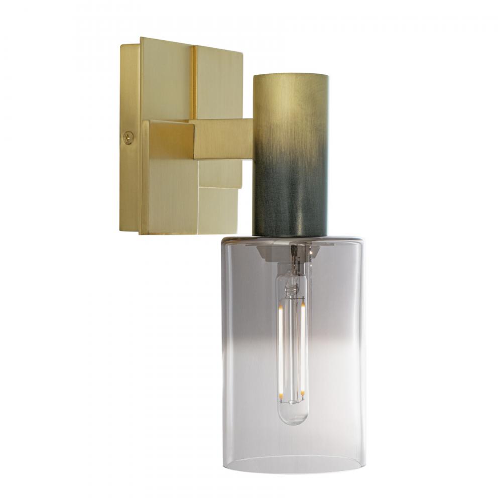 Empire 10.25'' High 1-Light Sconce - Satin Brass/Black