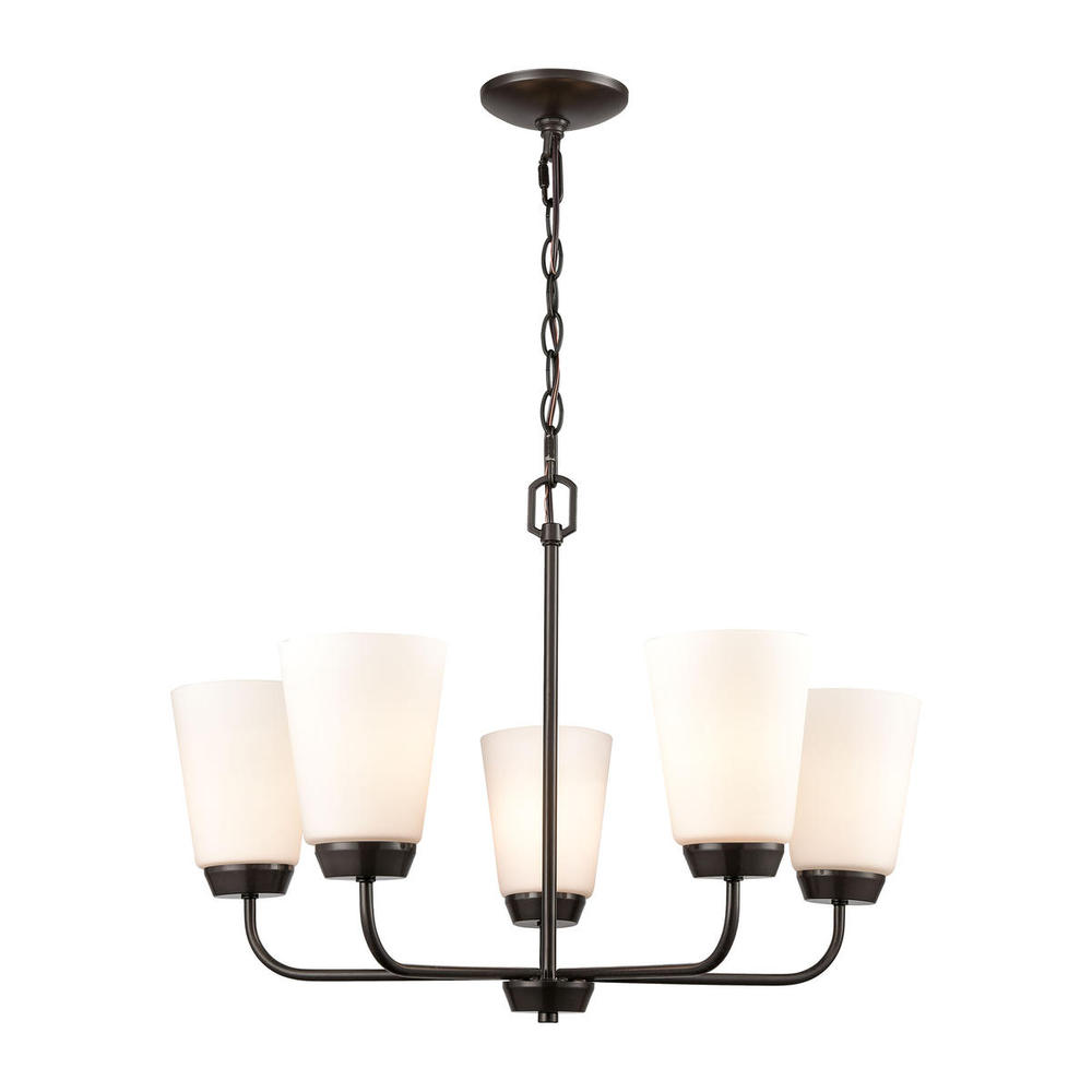 Thomas - Winslow 25'' Wide 5-Light Chandelier - Oil Rubbed Bronze