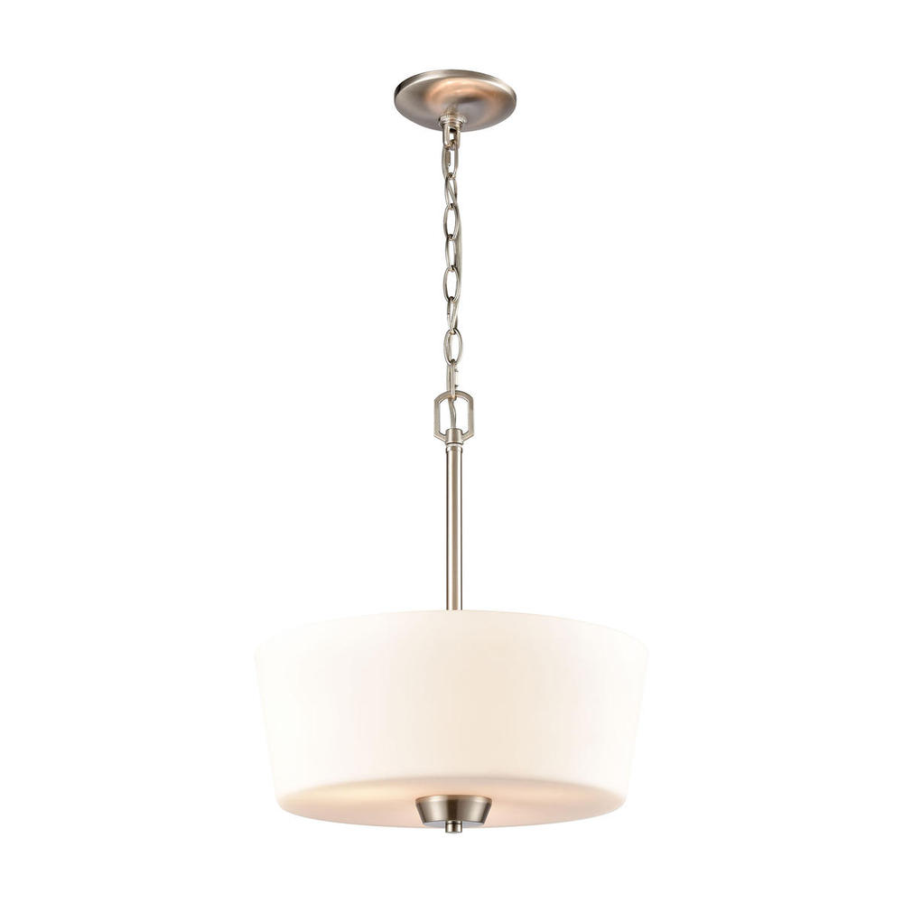 Thomas - Winslow 15'' Wide 3-Light Pendant - Brushed Nickel